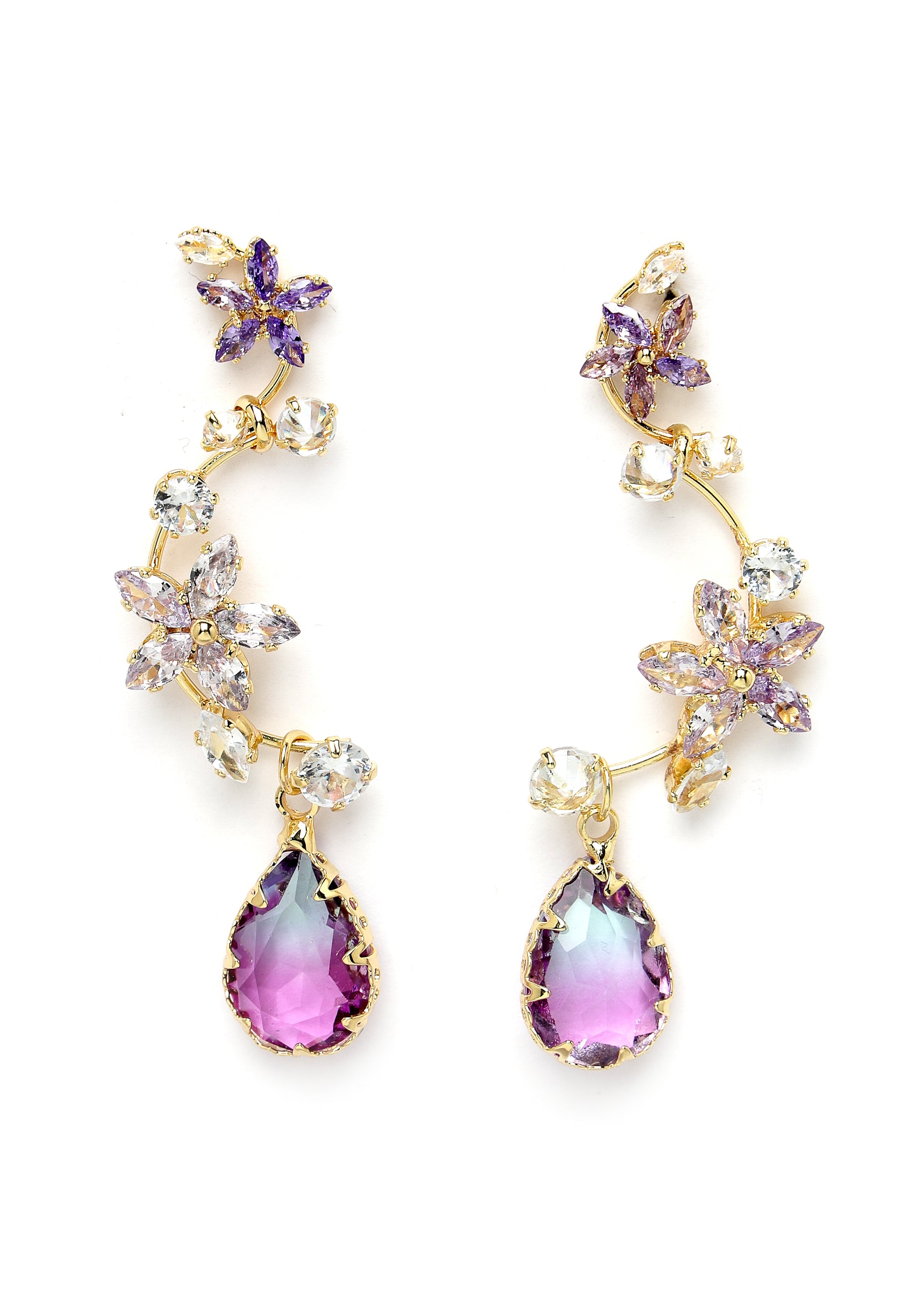 Amethyst Purple Dangling Earrings