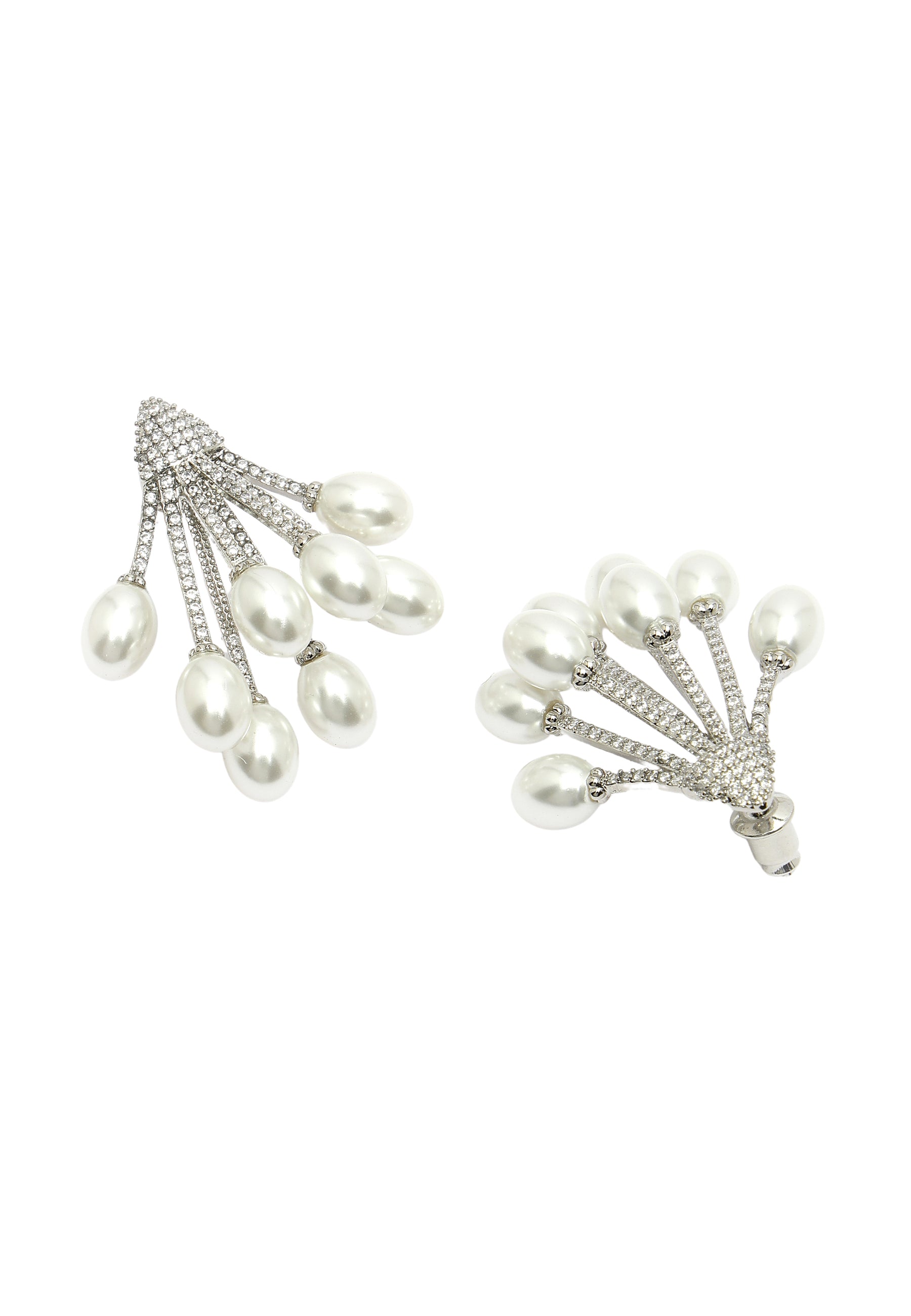 Zircon Cluster Drop Earrings