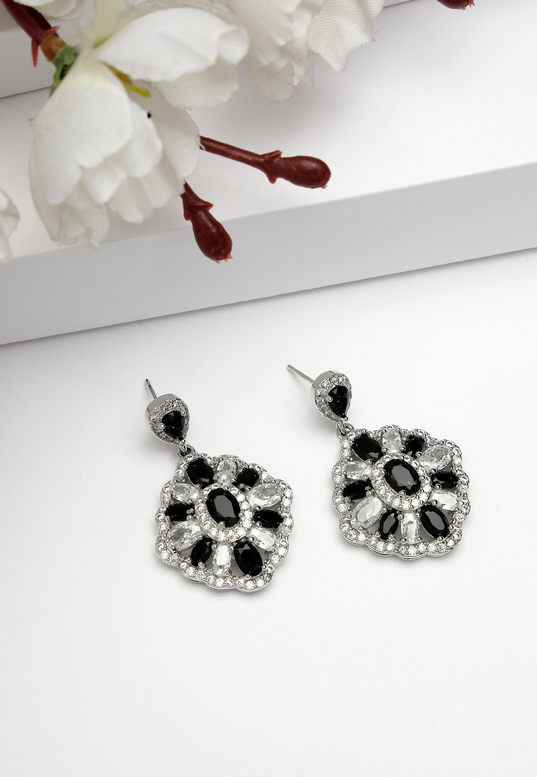 Cubic Zirconia Statement Earrings