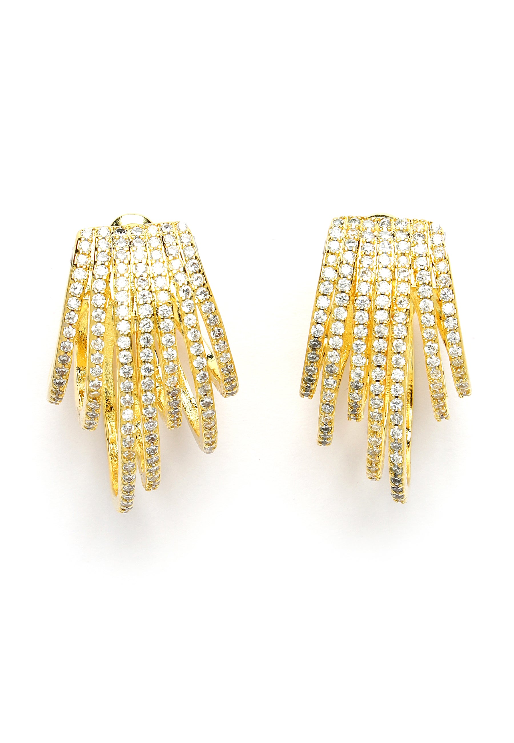 Cubic Zirkonia Fringe Stud korvakorut