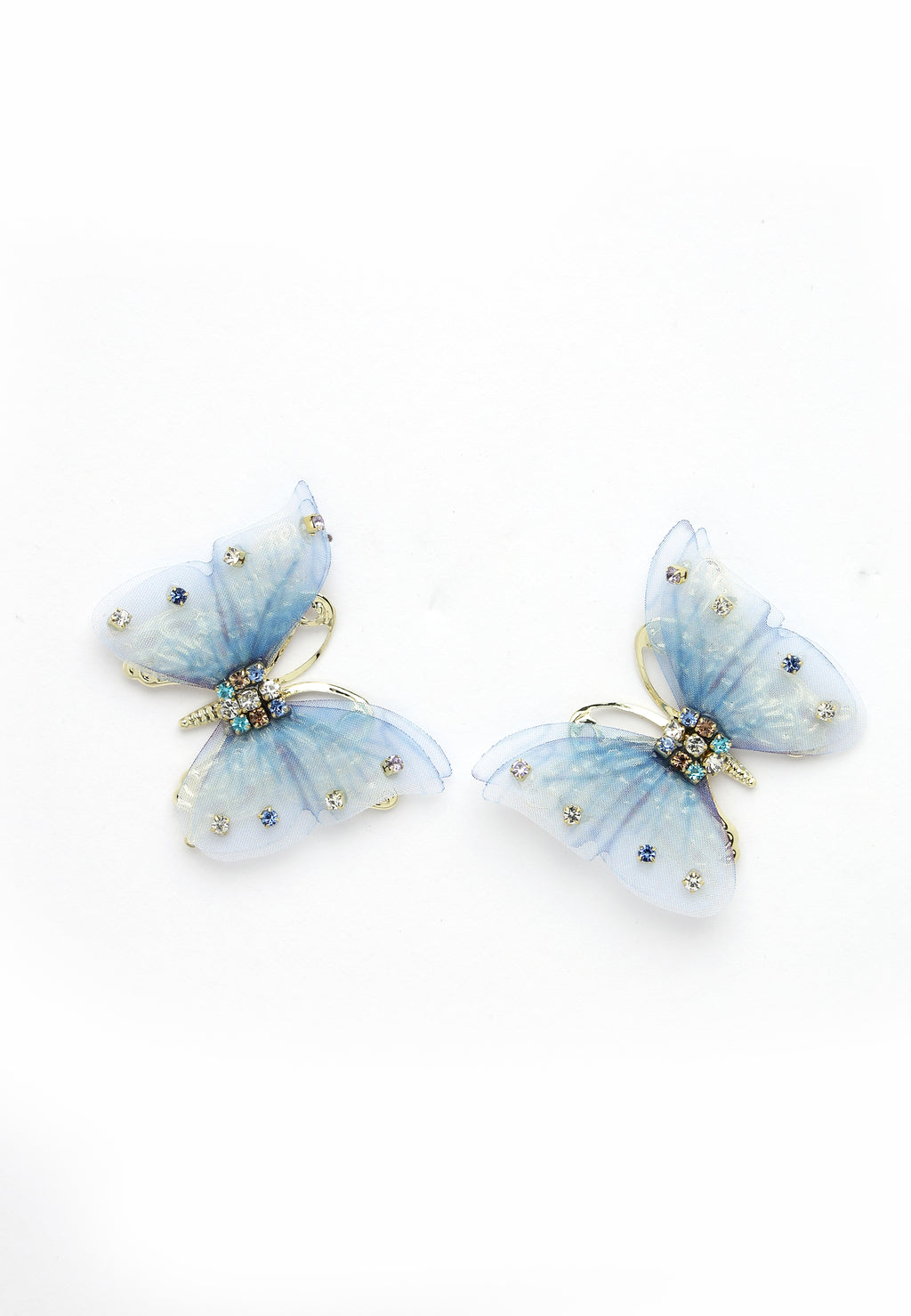 Pendientes de mariposa azul