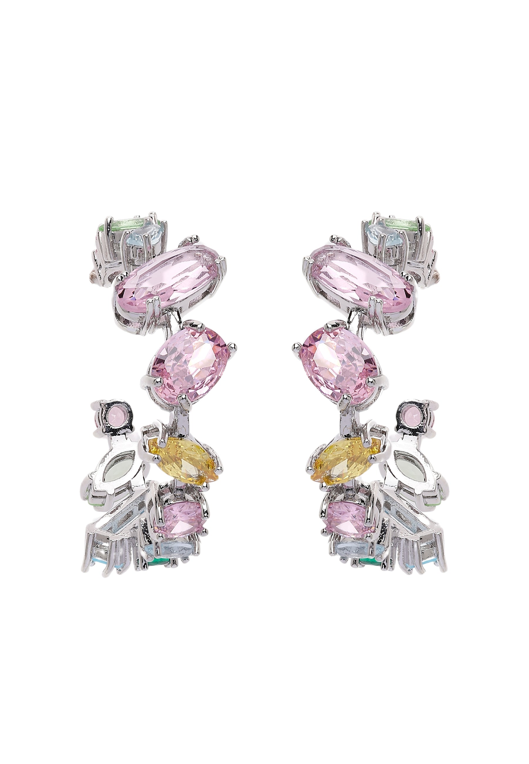 Pendientes de aro multicolores y caprichosos