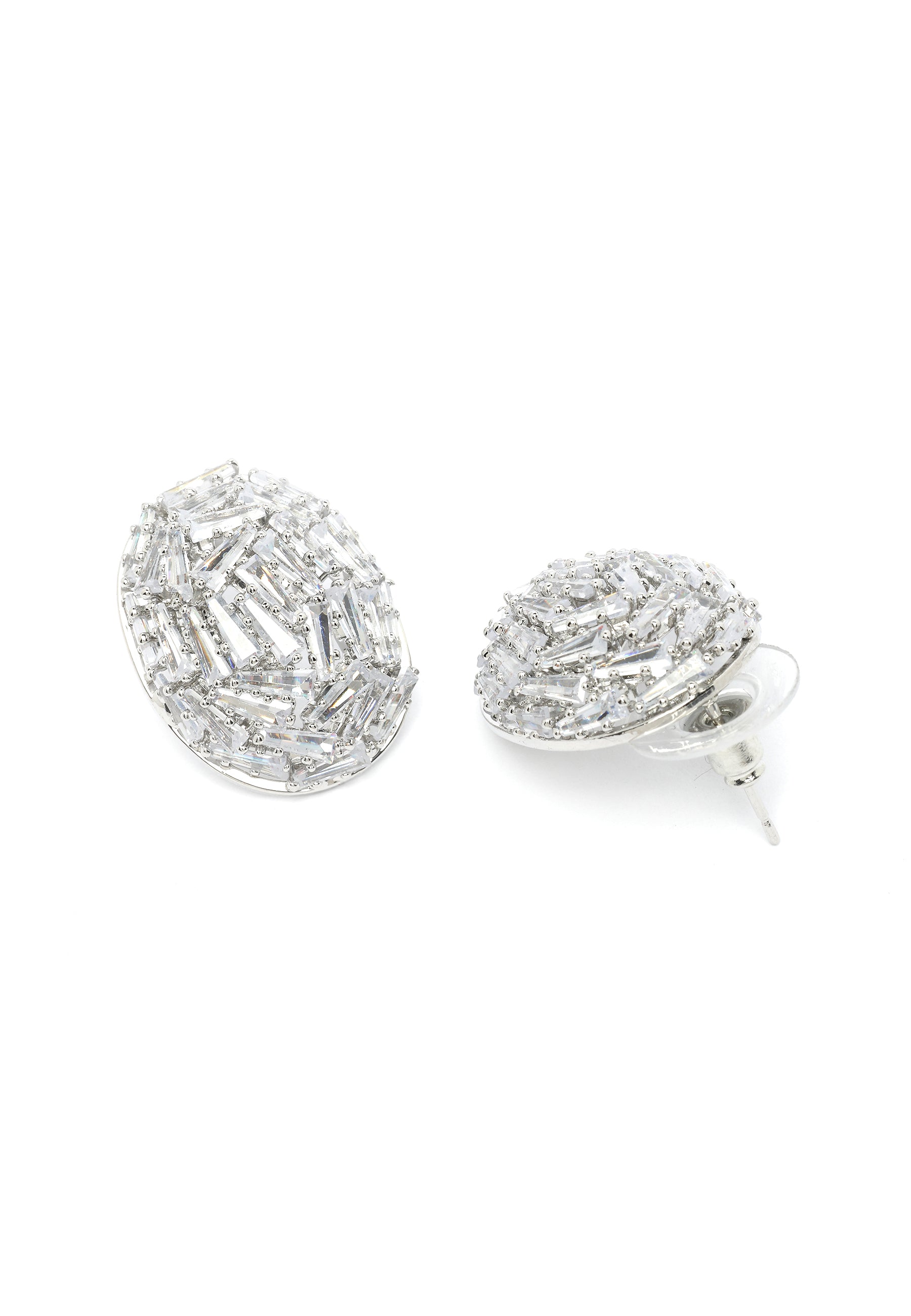 Pendientes de Stud Baguette