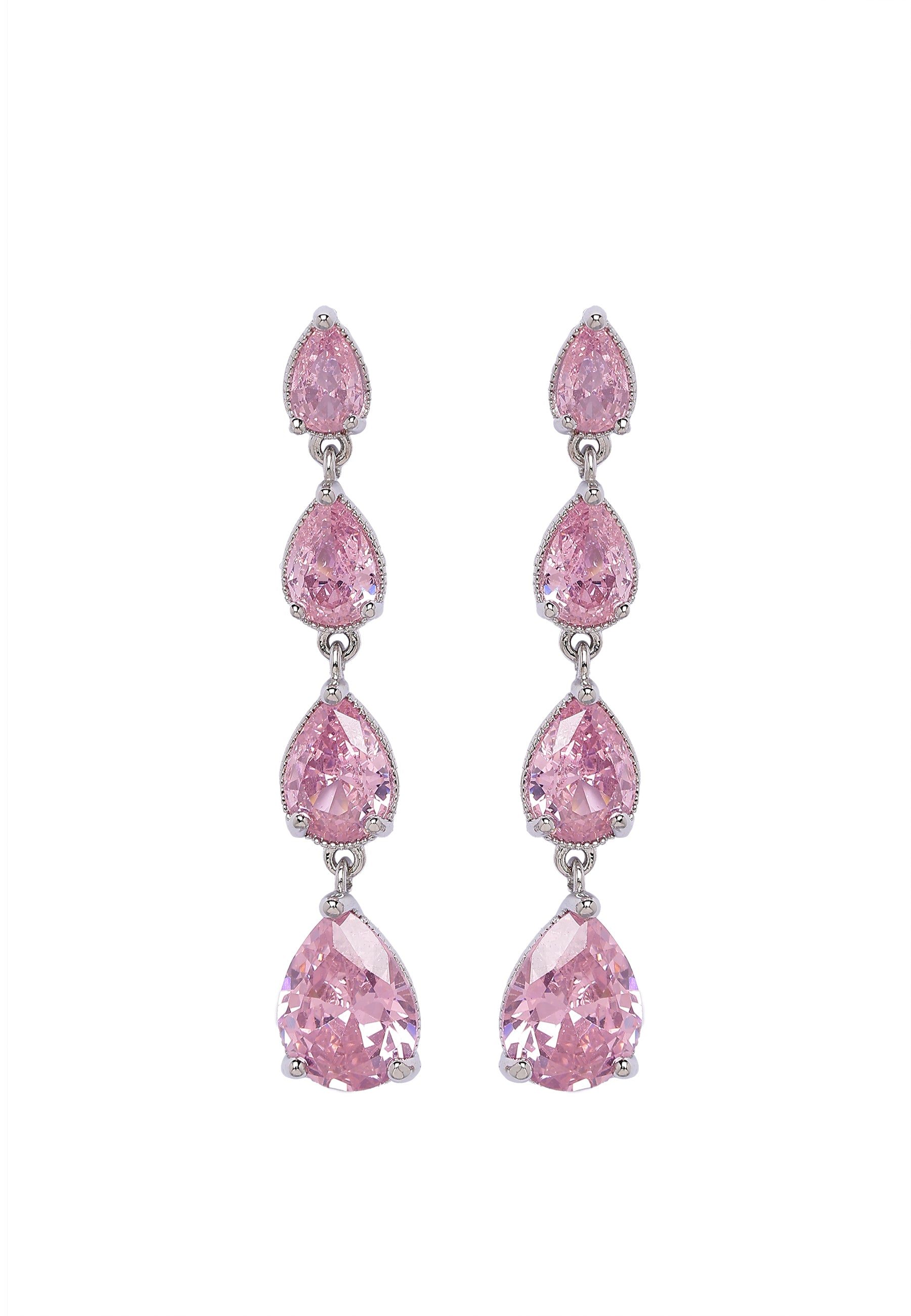 Roze Waterval Dangle Oorbellen