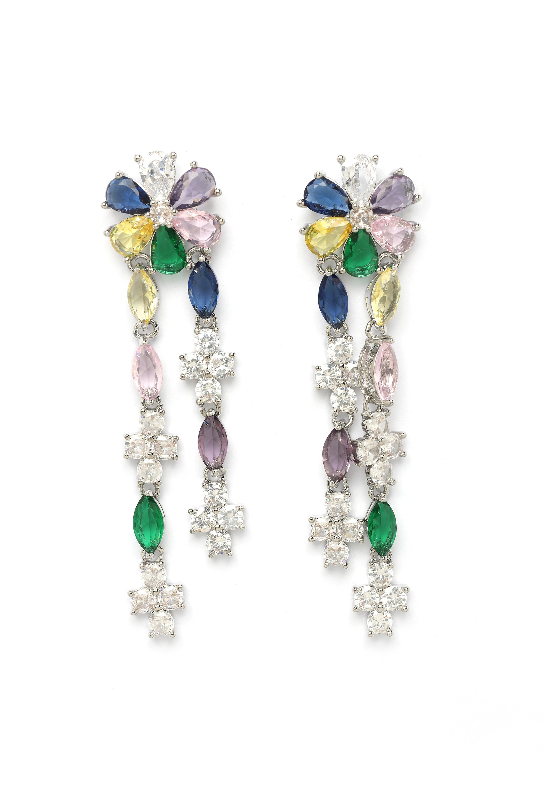 Pendientes Colgantes Florales Multicolores