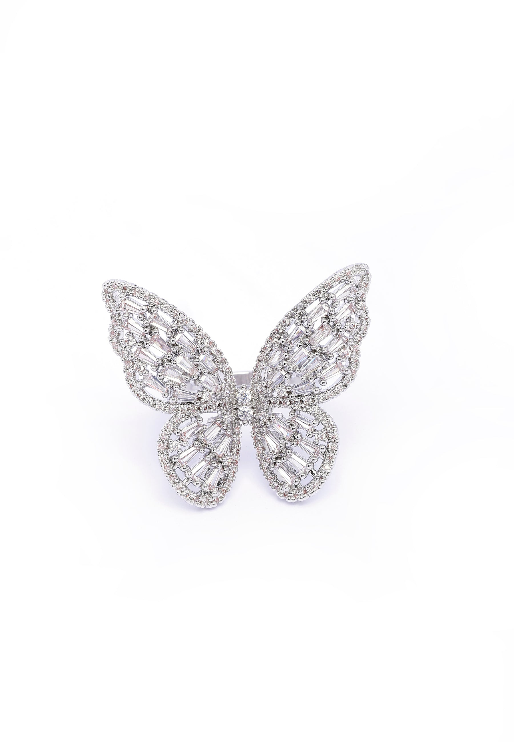 Baguette Butterfly Clár Ring