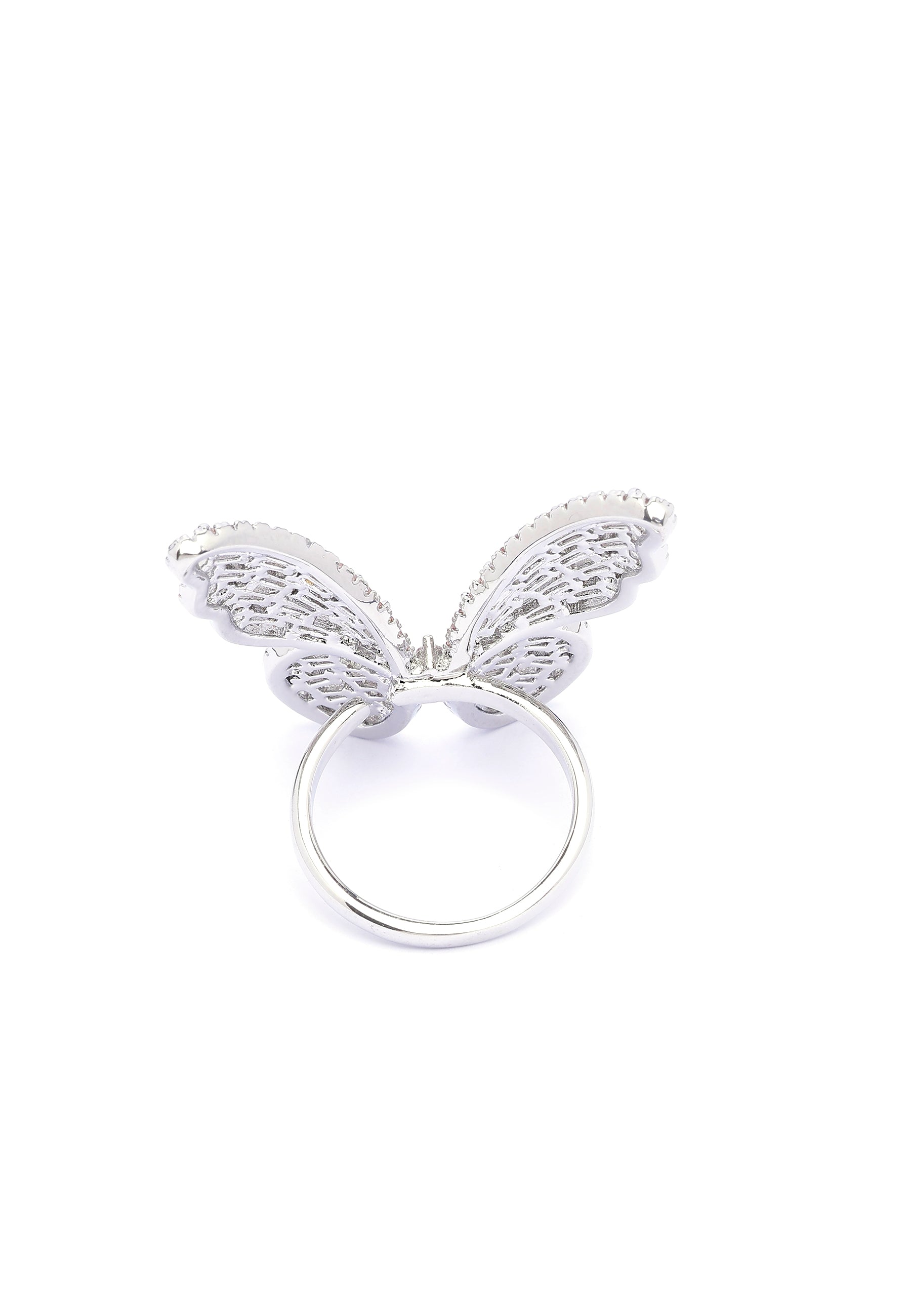 Baguette Butterfly Clár Ring