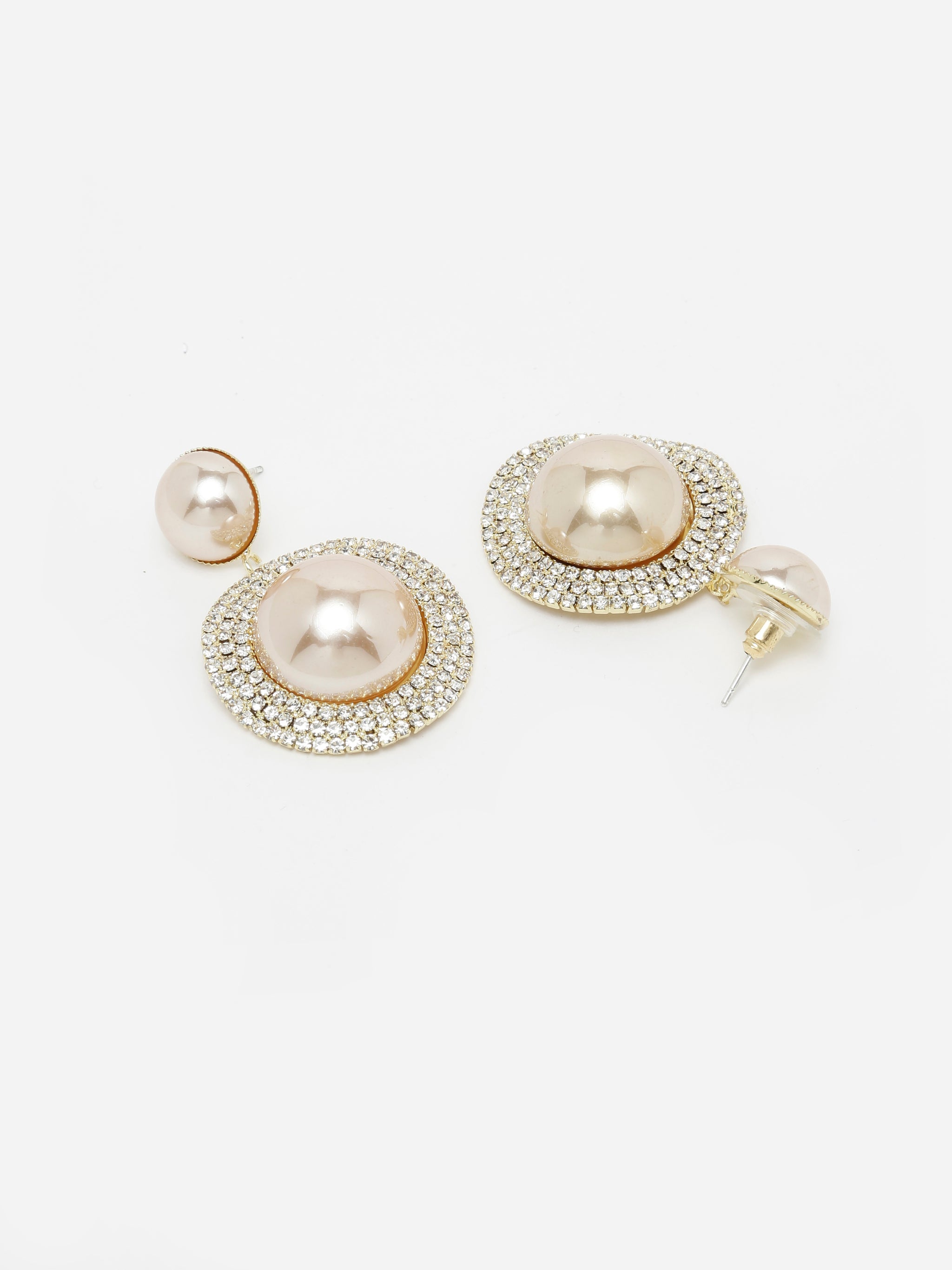 Earring Intricate Rose Gold-Plated Dgling